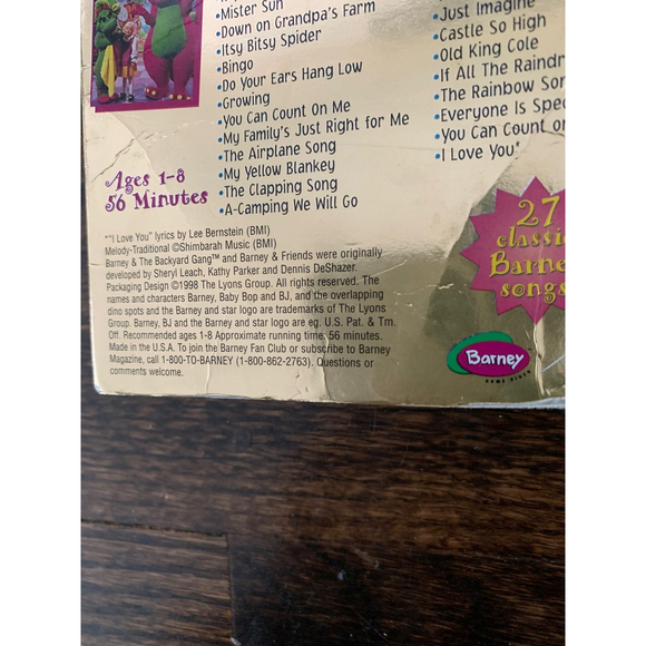 Sing & Dance With Barney VHS video tape 1998 - Picture 3 of 3